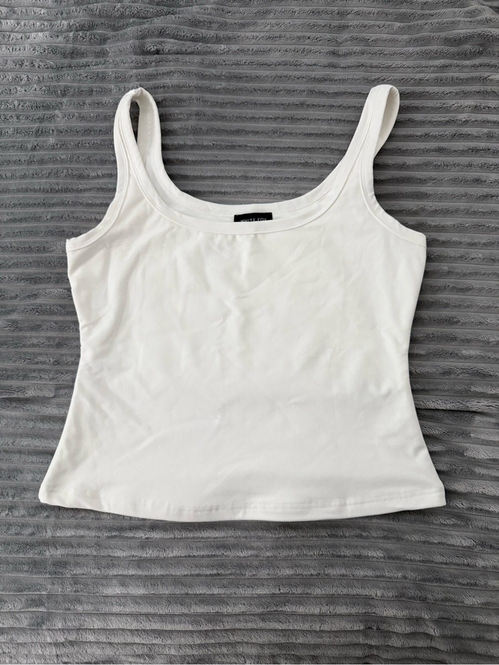 White Fox Boutique White Scoop Neck Tank